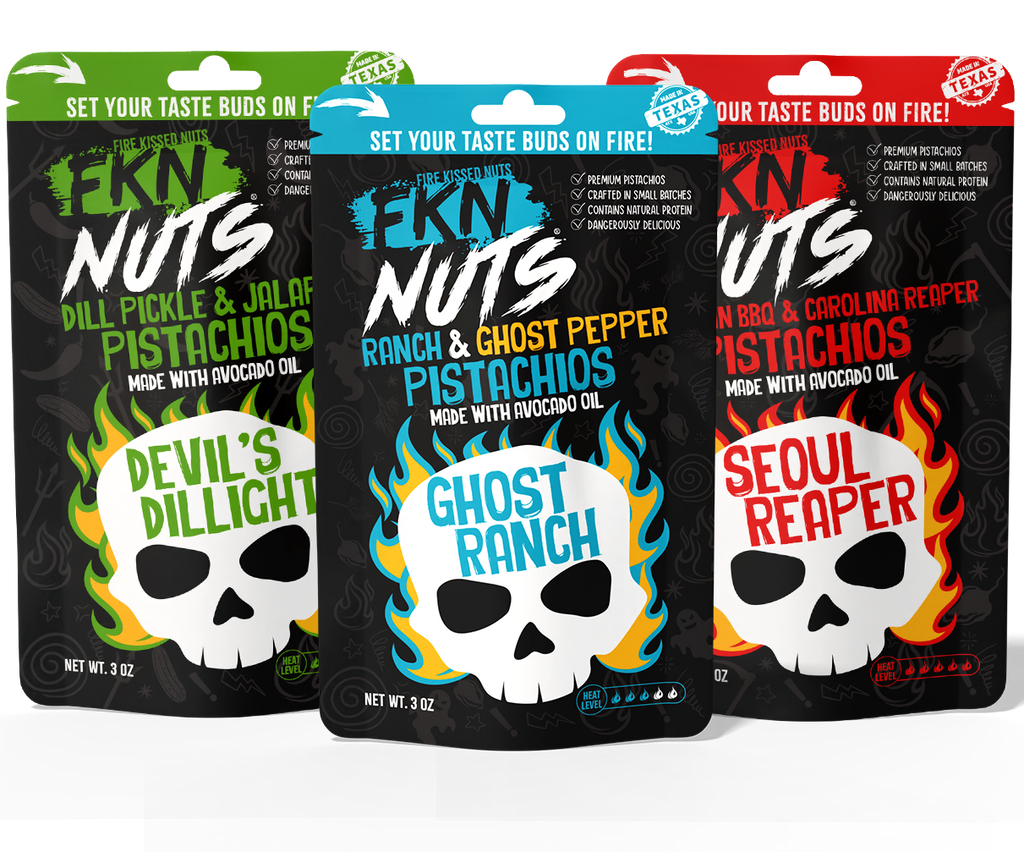 FKN Nuts 6-Pack Bundle 2 of Ea. Flavor – Spicy Pistachio Variety Pack