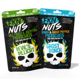 FKN Nuts Dill Pickle Jalapeño and Ghost Pepper Ranch spicy pistachios