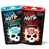 FKN Nuts Heat Seeker Bundle — ghost pepper ranch and Carolina Reaper in-shell spicy pistachio gift bundle