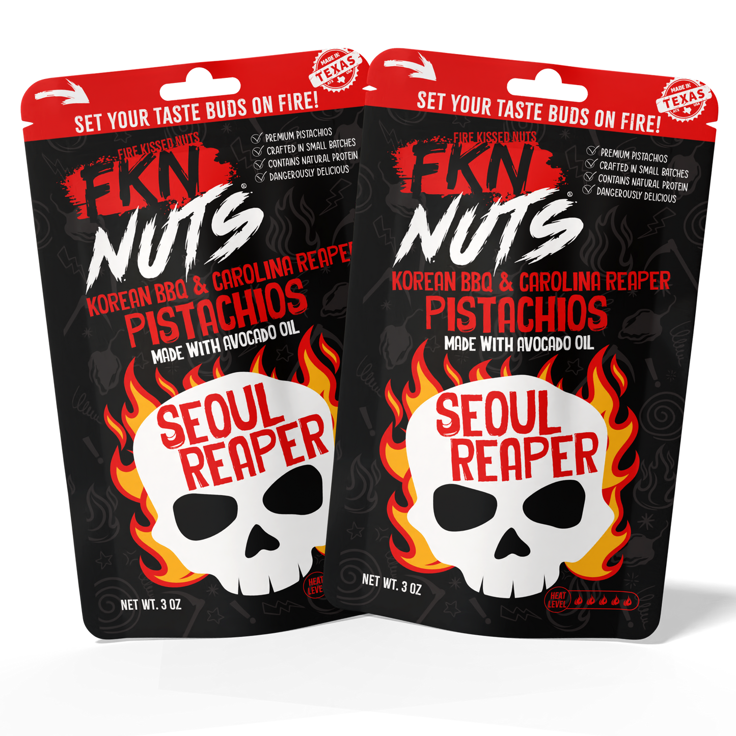 Carolina Reaper Pistachios | Korean BBQ In Shell | FKN Nuts