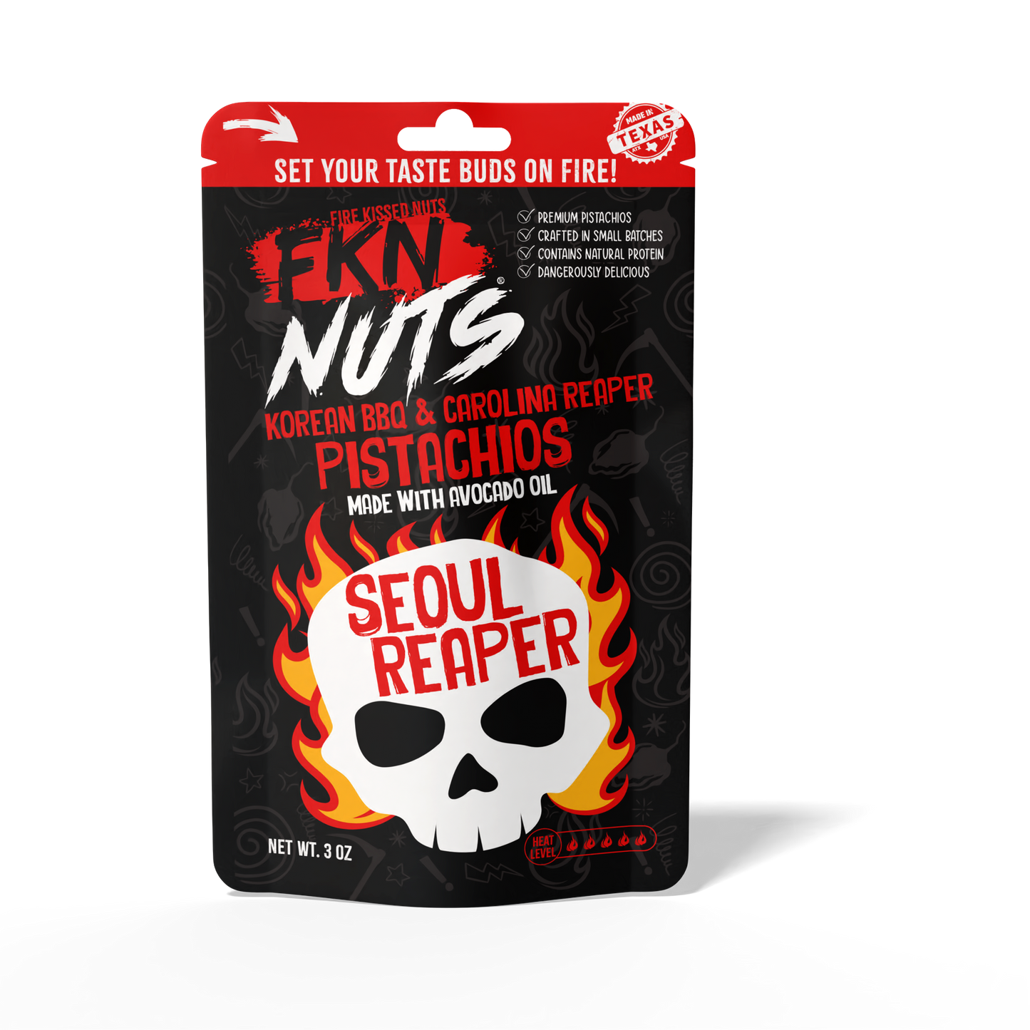 Carolina Reaper Pistachios | Korean BBQ In Shell | FKN Nuts