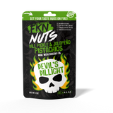 Devil's Dillight dill pickle jalapeño in-shell spicy pistachios bag — bold flavored pistachio snack