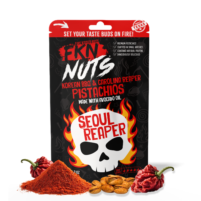 Seoul Reaper Korean BBQ and Carolina Reaper in-shell pistachios